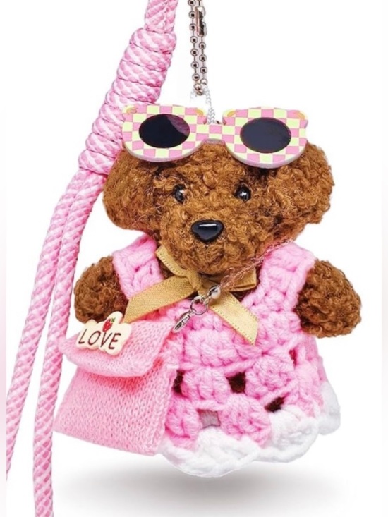 Handbags - Teddy bear bag charm keychain with outfit dress her up NOT FROM TEMU